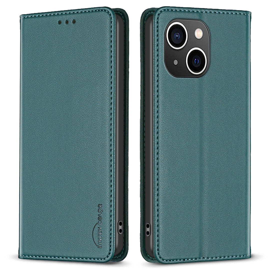 BINFEN COLOR BF18 For iPhone 15 PU Leather Card Holder Cover Flip Stand Phone Case BINFEN COLOR BF18 For iPhone 15 PU Leather Card Holder Cover Flip Stand Phone Case